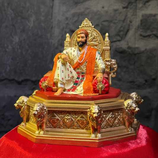 Premium Chhatrapati Shivaji Maharaj Rajyabhishek Statue – Hand-Painted