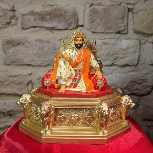 Premium Chhatrapati Shivaji Maharaj Rajyabhishek Statue – Hand-Painted