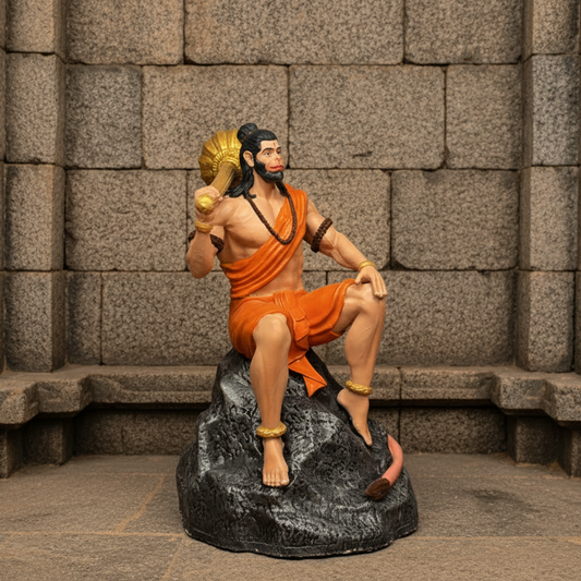 Lord Hanuman: The Divine Protector (Hand Painted)